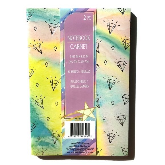 *3/$15* 2 Notebooks - Diamonds & Stars - Picture 2 of 3